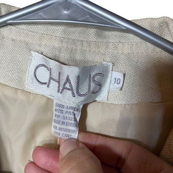Chaus Linen Blend Blazer Size 10 - Picture 6 of 9